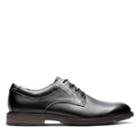Clarks Unelott Plain - Black Leather - Mens 13