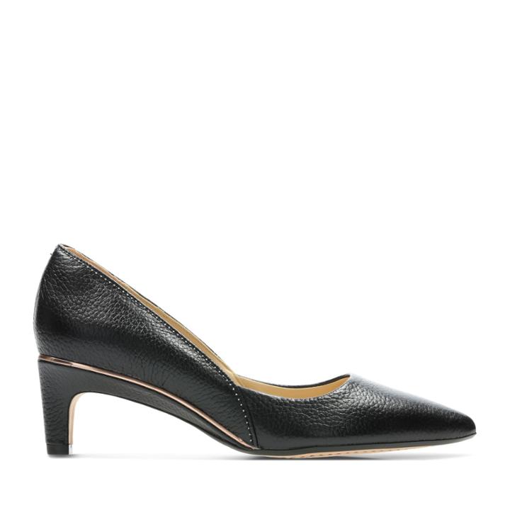 Clarks Ellis Rose - Black Leather - Womens 9