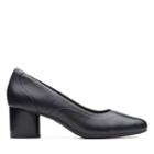 Clarks Un Cosmo Step - Black Leather - Womens 7