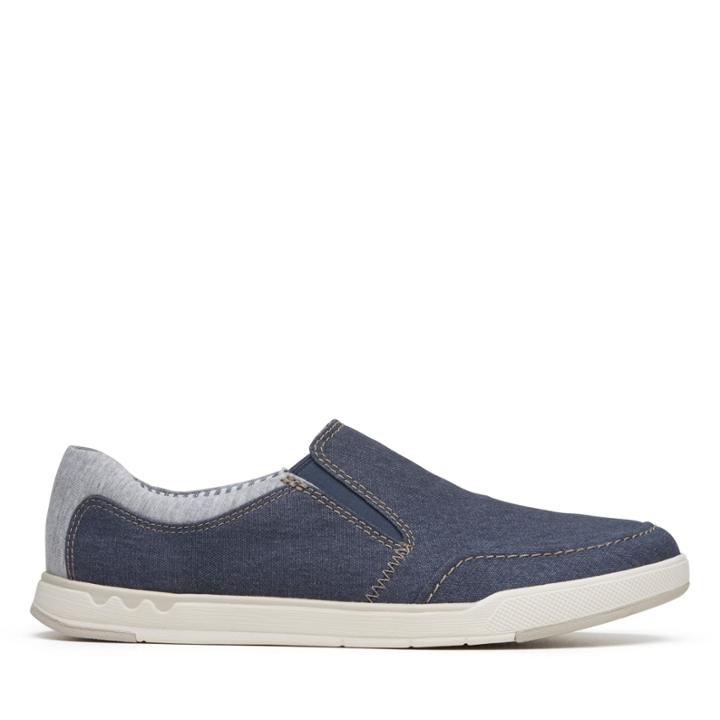 Clarks Step Isle Slip - Navy Canvas - Mens 7.5