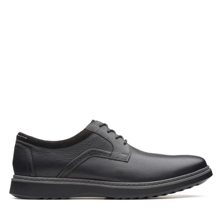 Clarks Un Geo Lace - Black Leather - Mens 9