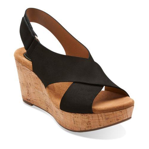 Clarks Caslynn Shae In Black Nubuck