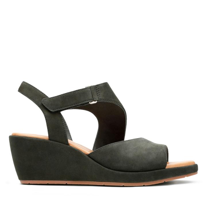 Clarks Un Plaza Sling - Black Nubuck - Womens 9
