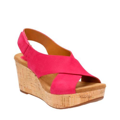 Clarks Caslynn Shae In Fuchsia Nubuck