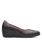 Clarks Un Tallara Dee - Aubergine Leather - Womens 8