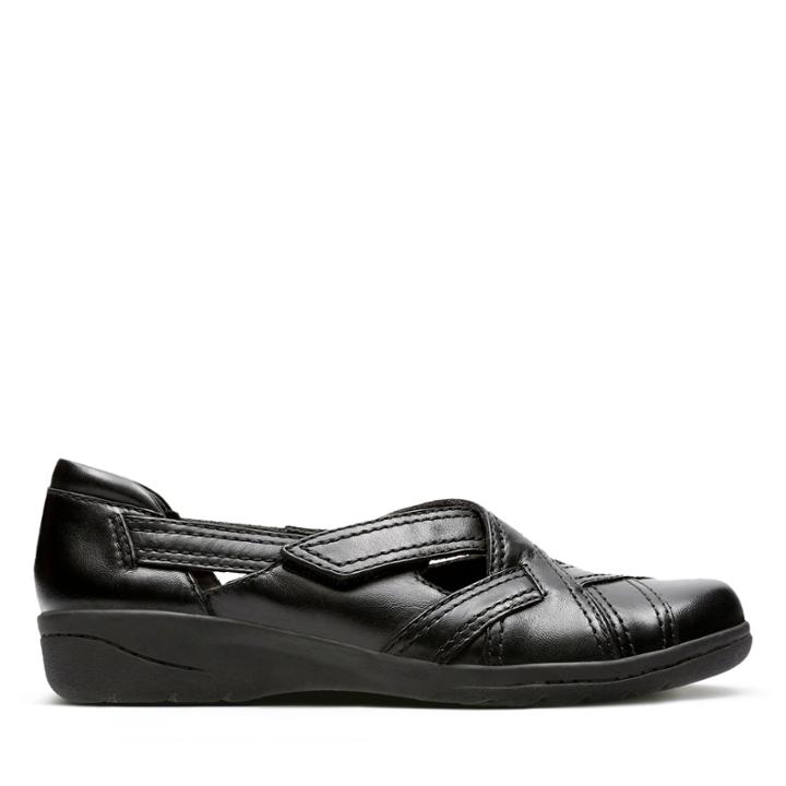 Clarks Cheyn Wale - Black Leather - Womens 7