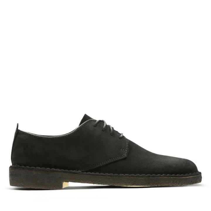 Clarks Desert London - Black Suede - Mens 10.5