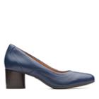 Clarks Un Cosmo Step - Navy Leather - Womens 6.5