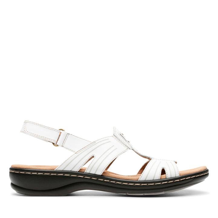 Clarks Leisa Vine - White Leather - Womens 7.5