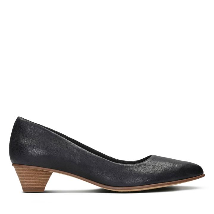 Clarks Mena Bloom - Black Leather - Womens 8.5