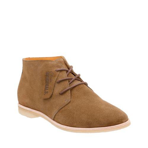 Clarks Phenia Desert In Khaki Suede