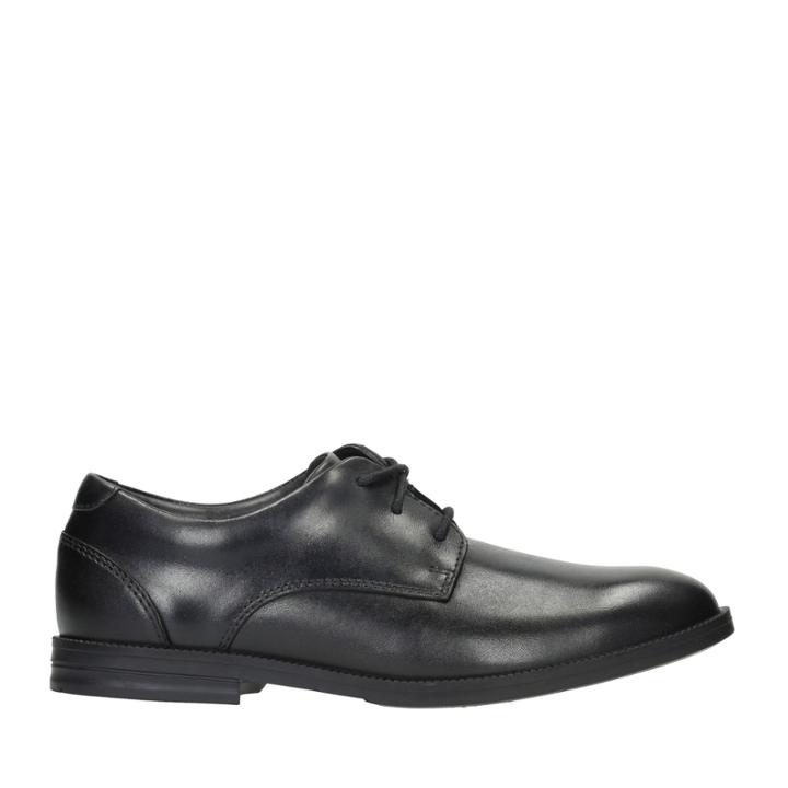 Clarks Rufus Edge Youth - Black Leather - Childrens 3.5