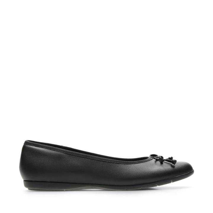 Clarks Jesse Shine - Black Leather - Childrens 3.5