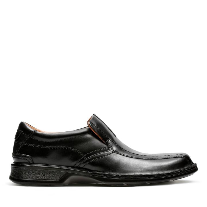 Clarks Escalade Step - Black Leather - Mens 9.5