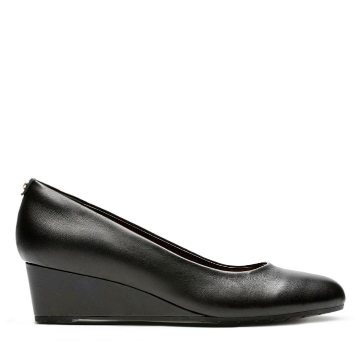 Clarks Vendra Bloom - Black Leather - Womens 9