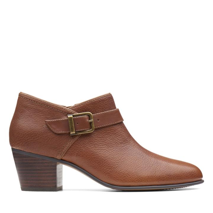 Clarks Maypearl Milla - Dark Tan Leather - Womens 5
