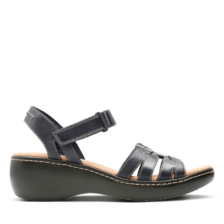 Clarks Delana Nila - Navy Leather - Womens 7