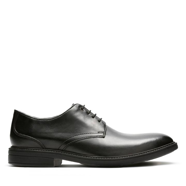 Clarks Cordis Plain - Black Leather - Mens 10