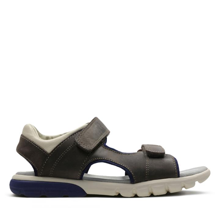 Clarks Rocco Wave - Brown Leather - Childrens 2.5