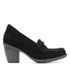 Clarks Carleta Belle - Black Suede - Womens 5