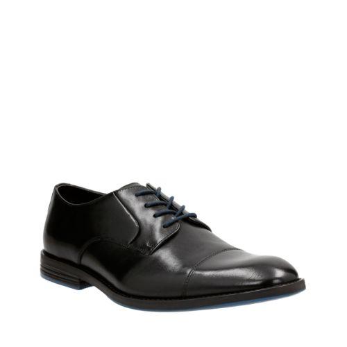 Clarks Prangley Cap In Black Leather