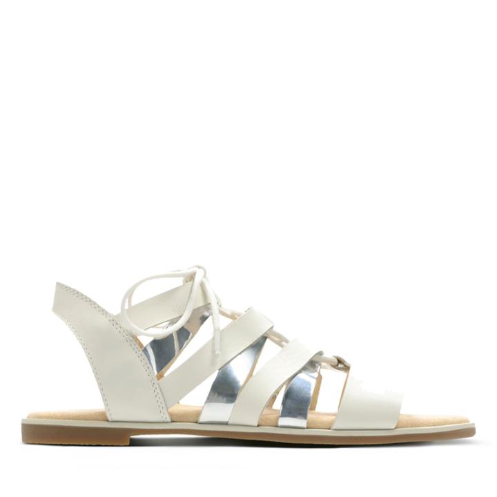 Clarks Bay Tulip - White Combi Leather - Womens 7
