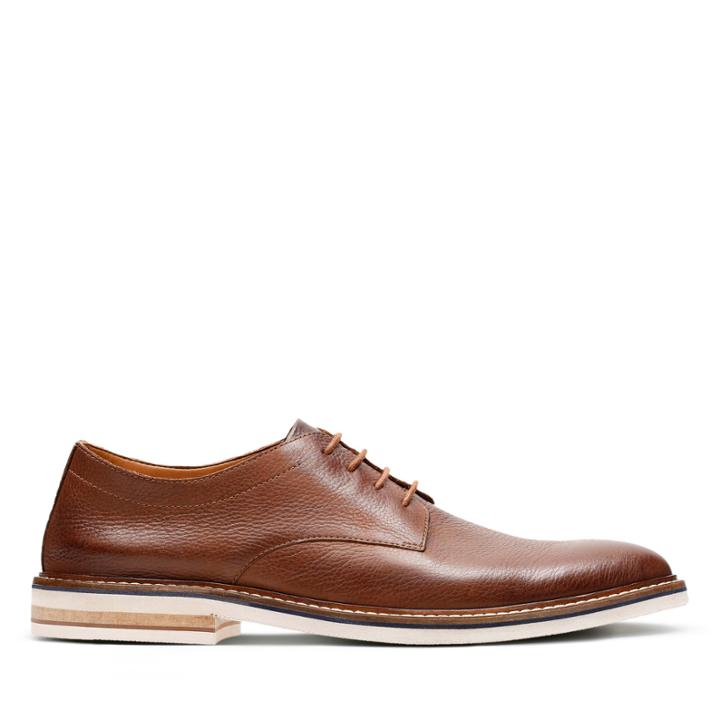 Clarks Dezmin Plain - Brown Leather - Mens 11