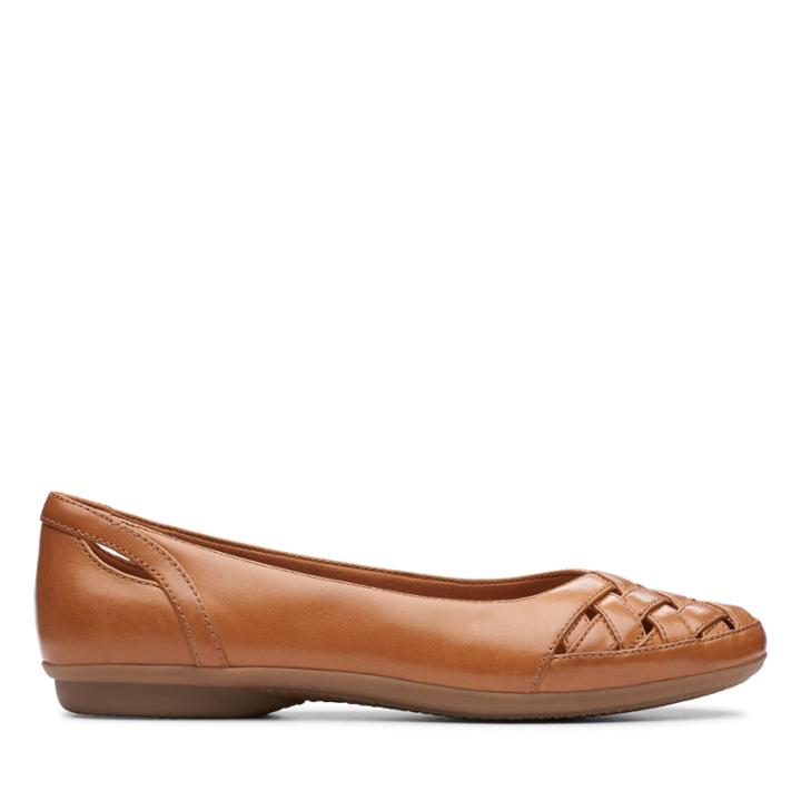 Clarks Gracelin Maze - Tan Leather - Womens 5.5