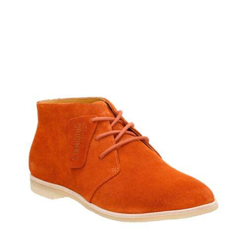 Clarks Phenia Desert In Rust Vintage Suede