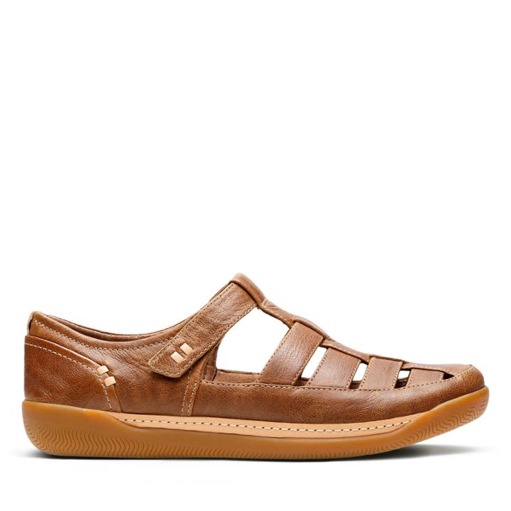 Clarks Un Haven Cove - Dark Tan Leather - Womens 7