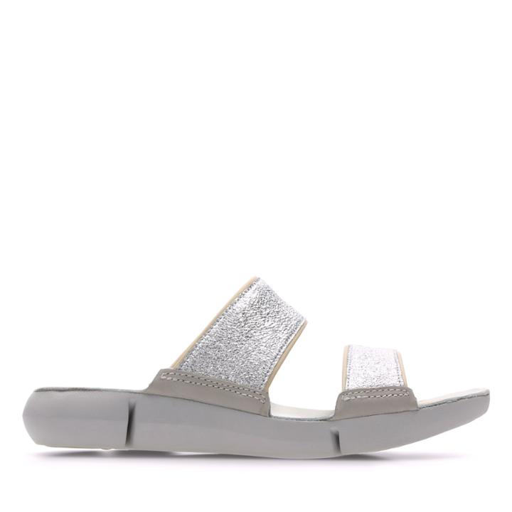 Clarks Tri Sara - Silver Leather - Womens 6