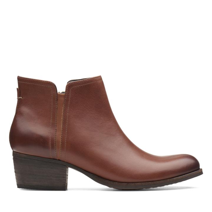 Clarks Maypearl Ramie - Dark Tan Leather - Womens 5