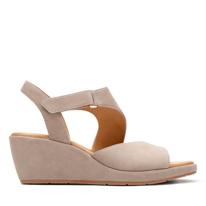 Clarks Un Plaza Sling - Grey Nubuck - Womens 9.5