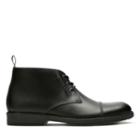 Clarks Hinman Mid - Black Leather - Mens 8