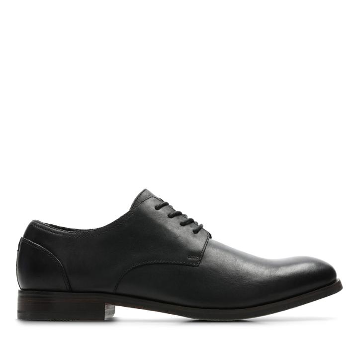 Clarks Flow Plain - Black Leather - Mens 10