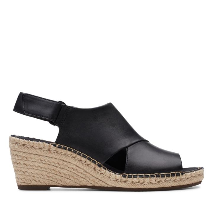 Clarks Petrina Abby - Black Leather - Womens 8