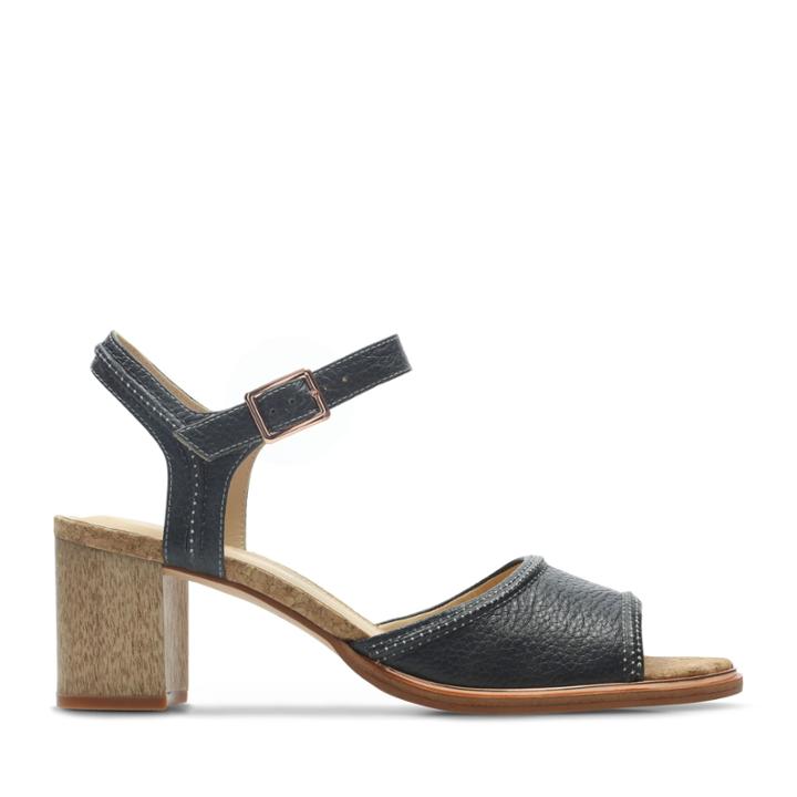 Clarks Ellis Clara - Dark Grey Leather - Womens 6