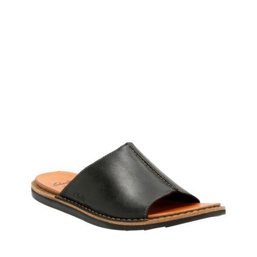 Clarks Lynton Slide In Black Leather