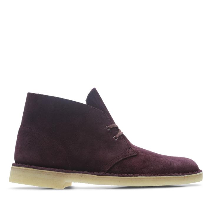 Clarks Desert Boot - Bordeaux Suede - Mens 11