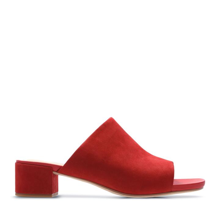 Clarks Orabella Daisy - Red Nubuck - Womens 7