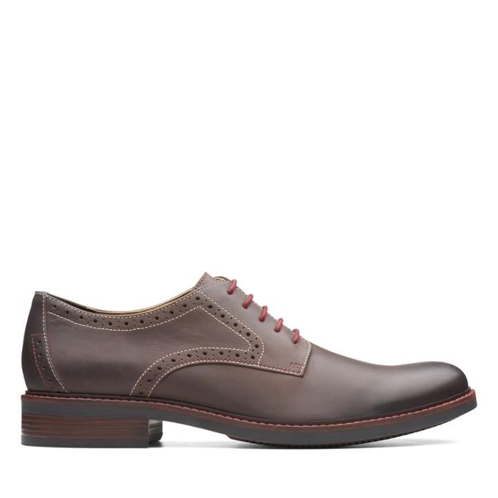 Clarks Maxton Plain - Dark Brown Leather - Mens 13