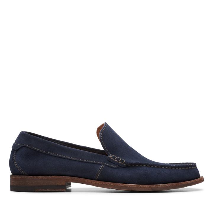 Clarks Pace Barnes - Navy Suede - Mens 7.5