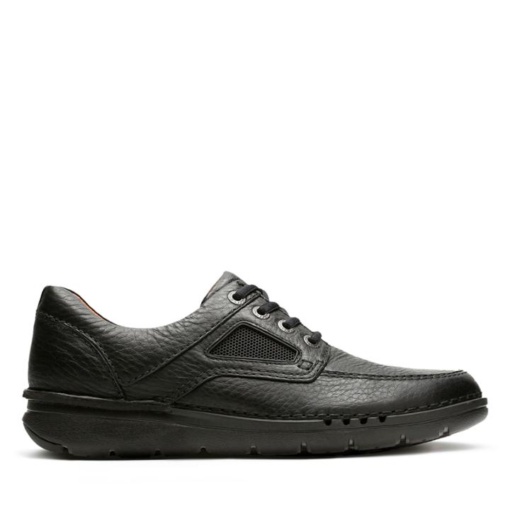 Clarks Unnature Time - Black Leather - Mens 8.5