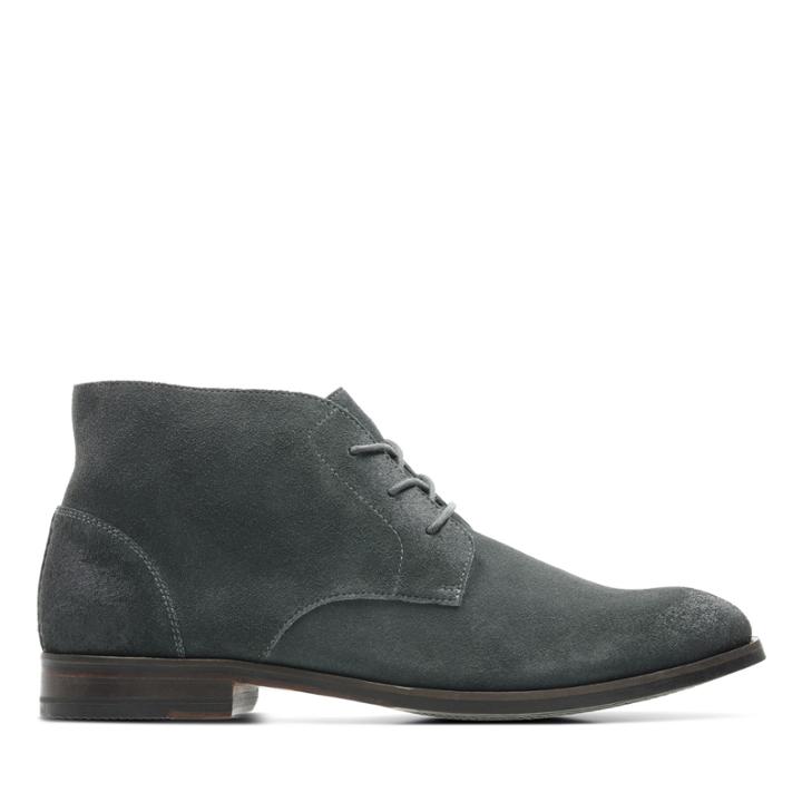 Clarks Flow Top - Dark Grey Suede - Mens 12