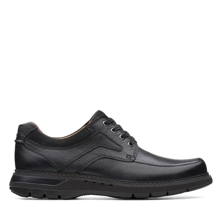 Clarks Un Ramble Lace - Black Leather - Mens 7