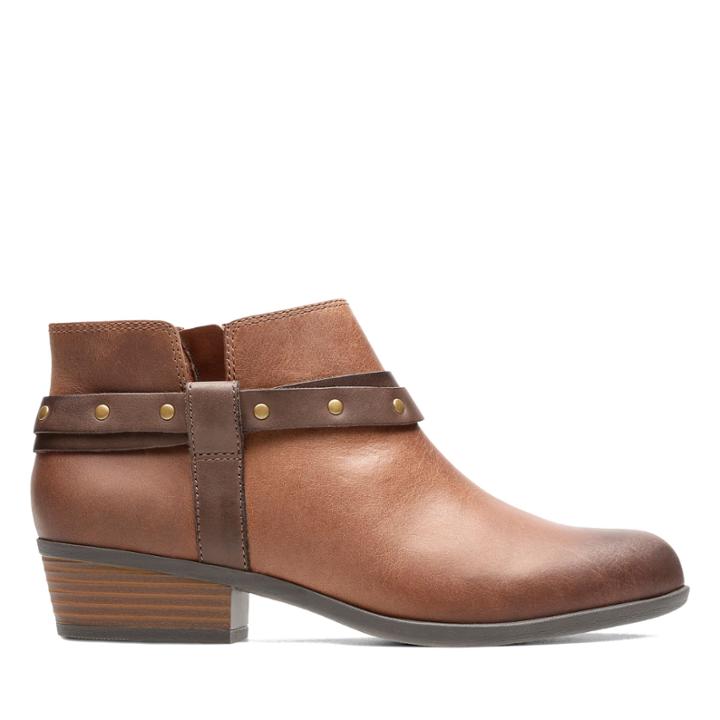 Clarks Addiy Zoie - Tan Leather - Womens 5