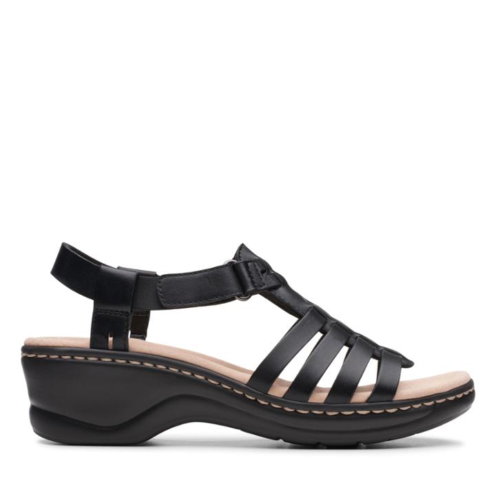 Clarks Lexi Bridge - Black Leather - Womens 10