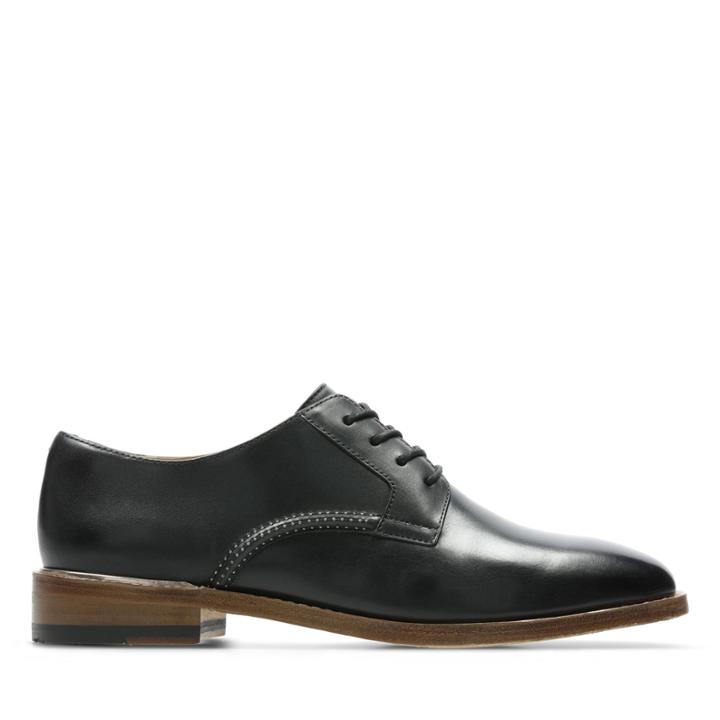 Clarks Ellis Scarlett - Black Leather - Womens 8.5