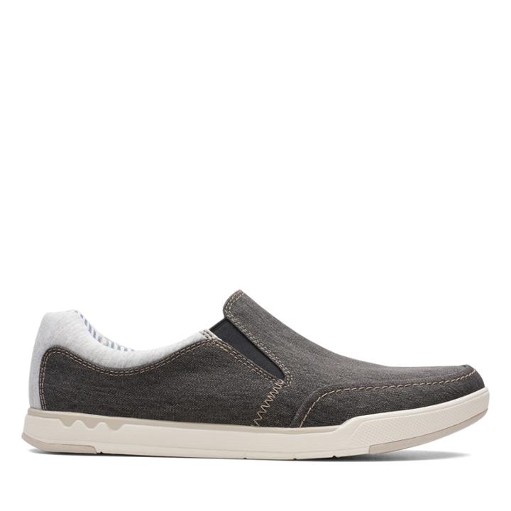 Clarks Step Isle Slip - Black Textile - Mens 11.5