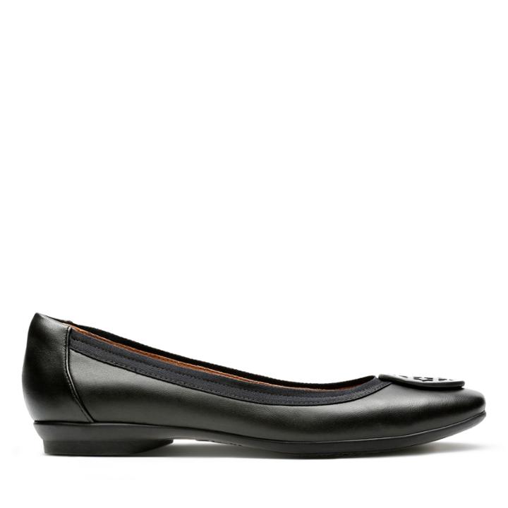 Clarks Candra Blush - Black Leather - Womens 10